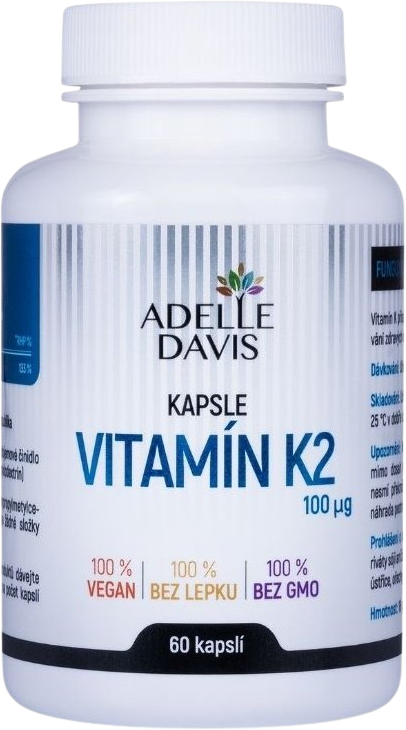 Adelle Davis Vitamín K2 (MK-7) 100 mcg 60 kapslí
