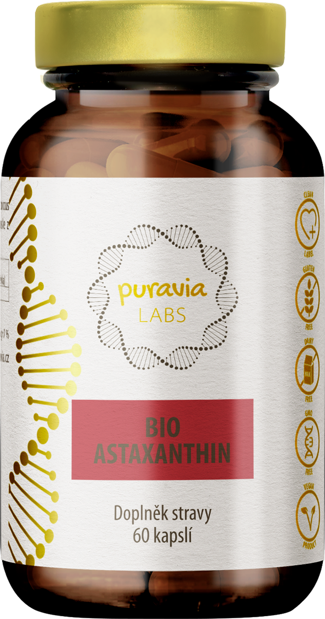 Puravia LABS BIO Astaxanthin 8 mg 60 kapslí
