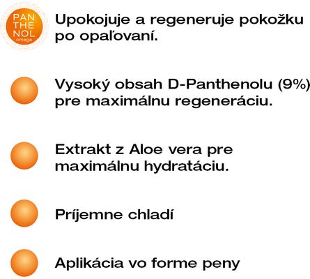 Omega PANTHENOL 9% ALOE VERA Chladivá pena 150 ml