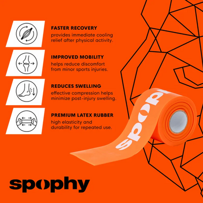 Spophy Flossband Black, flossband černý, 5 cm x 2 m