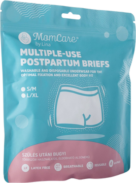 MomCare Poporodní kalhotky pro více použití vel. S-M 4 ks