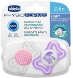 Chicco Šidítko Physio Light silikonové tečky/tukan 2 ks