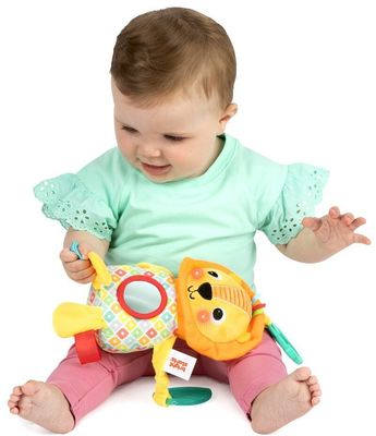 Bright Starts Hračka s melodií na C kroužku lev Huggin' Lights ™0m+