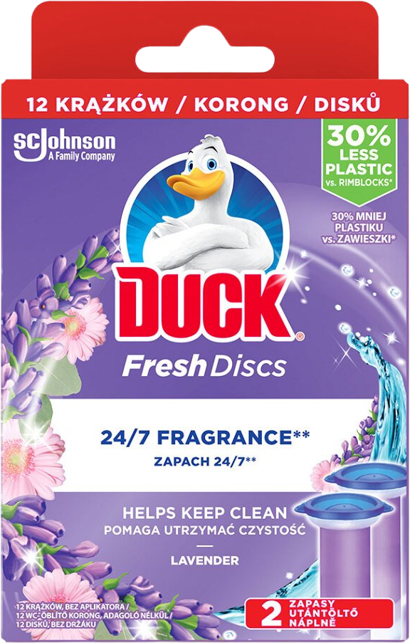 Duck Fresh Discs Čistič WC Levandule náplň 2 x 36 ml