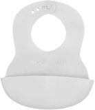 BabyOno Bryndák měkký plastový s kapsou bez BPA grey 6m+