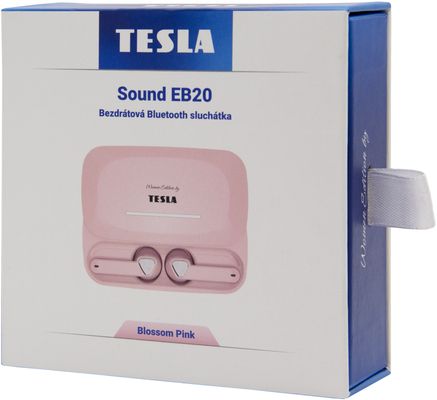 Tesla Sound EB20 - bezdrátová Bluetooth sluchátka (Blossom Pink)
