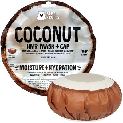 Bear Fruits Coconut Moisture Hydration Vlasová Maska + Čepice Na Vlasy 20ml 20 ml