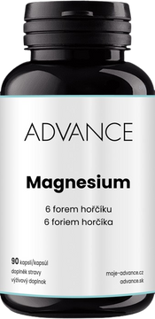 ADVANCE Magnesium - 6 forem hořčíku 90 kapslí
