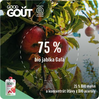 Good Goût BIO Jablko s malinou 120 g