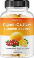 MOVit Energy Vitamin C 1200 mg s šípky + Vitamin D + Zinek PREMIUM 90 tablet