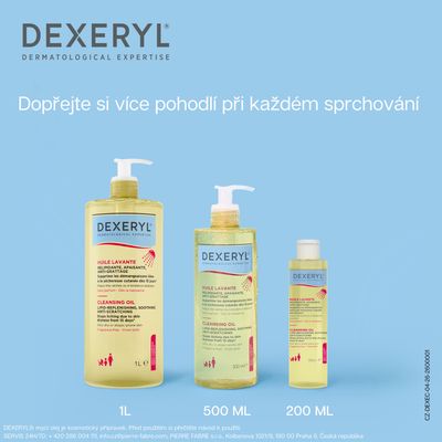 Dexeryl Mycí olej relipidační zklidňující a proti škrábání 1000 ml