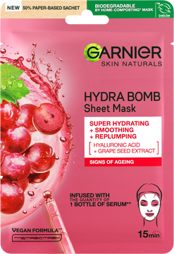 Garnier Skin Naturals Vyhlazující a vyplňující textilní maska s výtažkem z hroznů 28 g