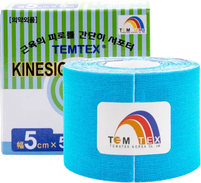 Temtex kinesio tape Classic, modrá tejpovací páska 5cm x 5m