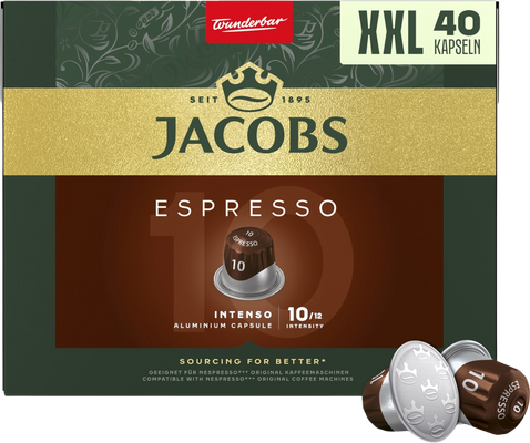 Jacobs Espresso INTENSO XXL kapsle 40 ks