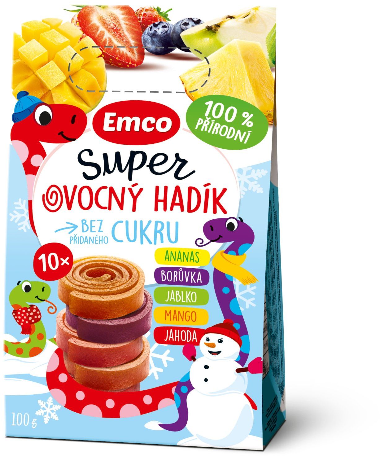 Emco Super ovocný hadík multipack 10 x 10 g