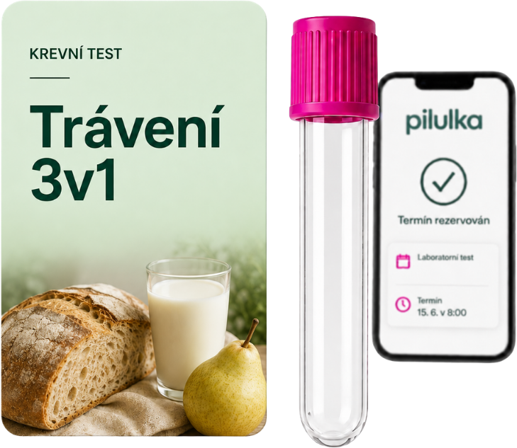 Unilabs Trávení 3v1: lepek, laktóza a fruktóza