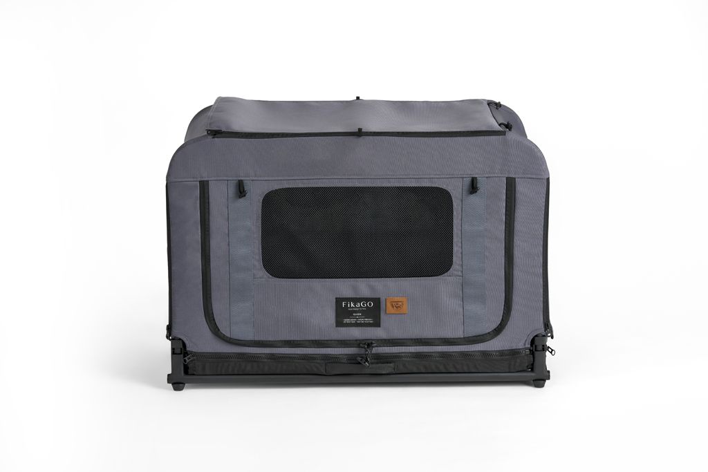 FIKAGO Skládací kennel přepravka Queen M Grey
