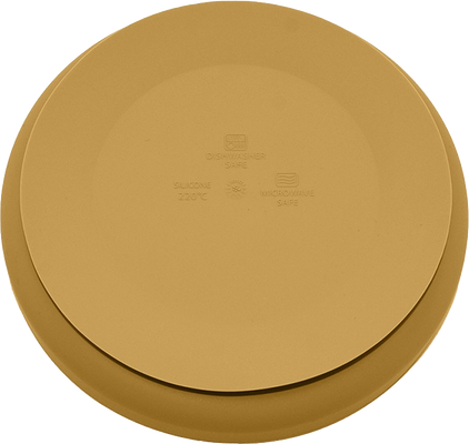 Petite&Mars Set jídelní silikonový TAKE&MATCH, Misty Green - Intense Ochre 6m+, 4 ks