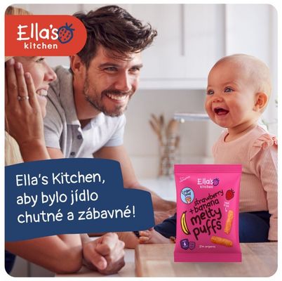 Ella's Kitchen BIO Křupky jahoda a banán 20 g