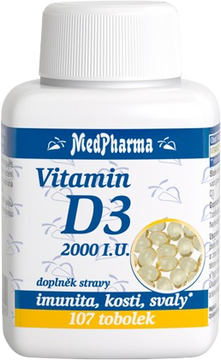 MedPharma Vitamin D3 2000 I.U., 107 tobolek