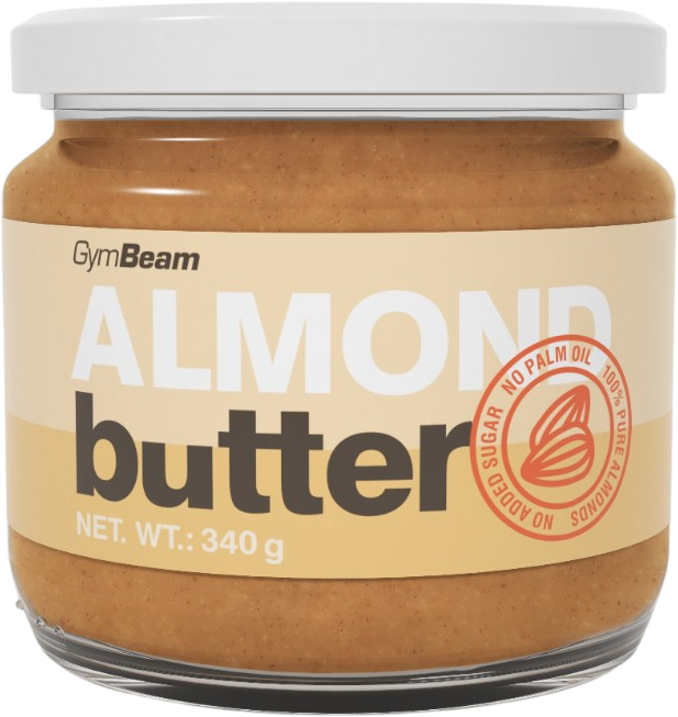 GymBeam 100% Mandlové máslo smooth - 340 g