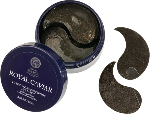 Natura Siberica Royal Caviar, Liftingové a zpevňující peptidové polštářky pod oči 60 ks