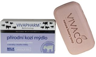 VivaPharm Přírodní jemné kosmetické mýdlo s extrakty z kozího mléka (tuhé) 100 g