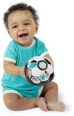 Oball Hračka RATTLE GOALS™ 10 cm Black & White 0m+