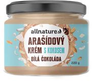 Allnature Arašídový krém s bílou čokoládou a kokosem 220 g