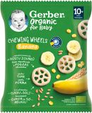 Gerber Organic chewing wheels křupavá kolečka s banánem 28 g
