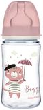 Canpol babies Lahev se širokým hrdlem Bonjour Paris růžová 240 ml
