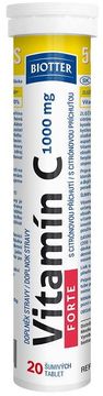 Biotter Vitamín C 1000 mg FORTE 20 šumivých tablet