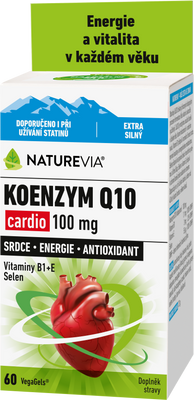 NatureVia Koenzym Q10 Cardio 100 mg 60 kapslí