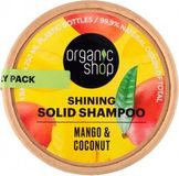 Organic Shop Tuhý šampon pro lesk vlasů Mango a kokos 60 g