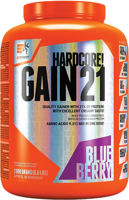 Extrifit Hardcore Gain 21 Borůvka 3 kg