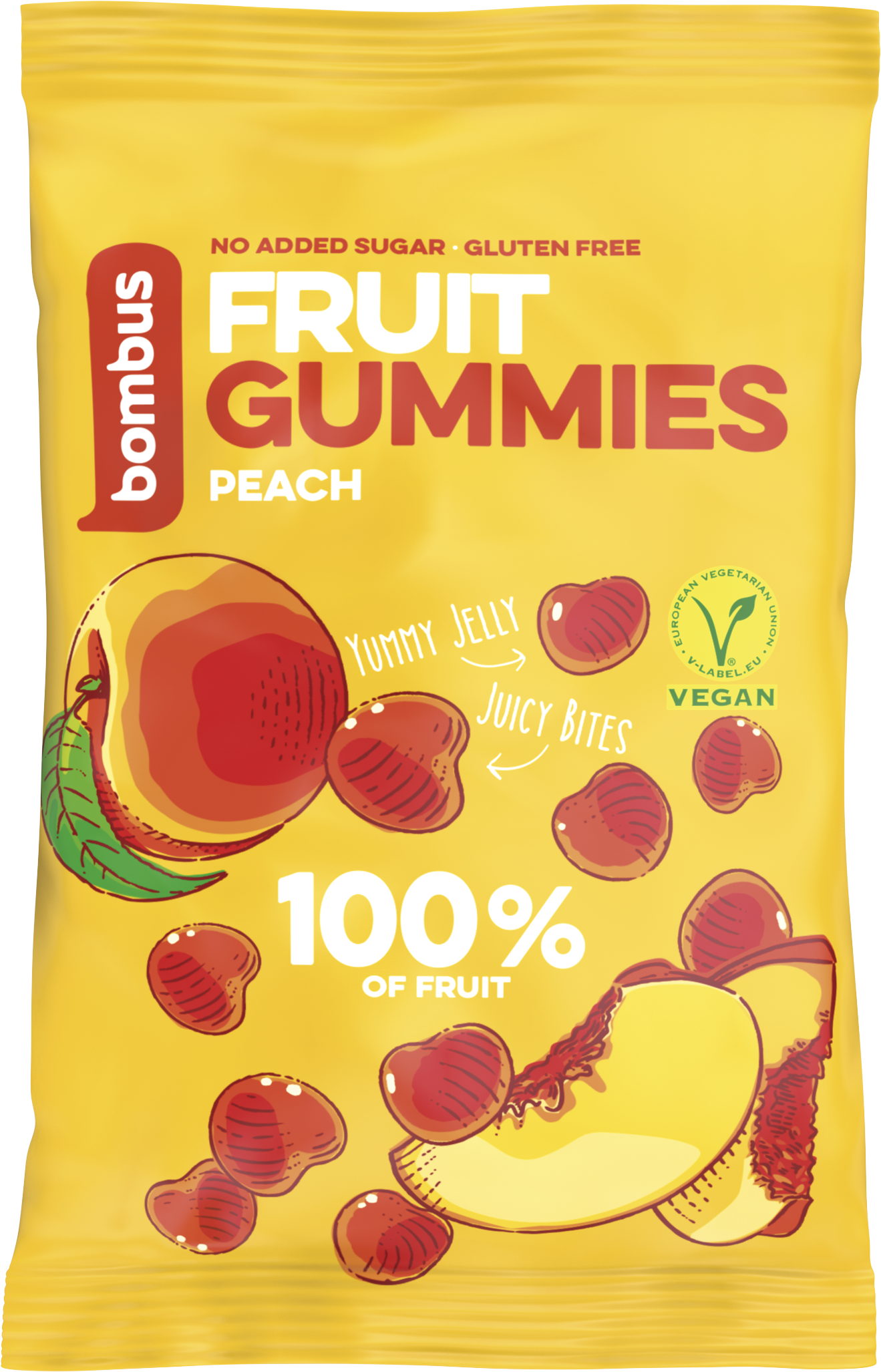 Bombus Fruit Gummies Broskev 35 g