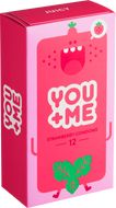 You Me Juicy kondomy se šťavnatým jahodovým aroma 12 ks
