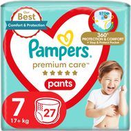 Pampers Premium Care Pants Plenkové kalhotky vel. 7, 17+ kg, 27 ks