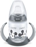 Nuk FC Láhev na učení Disney MICKEY s kontrolou teploty, šedá 150 ml