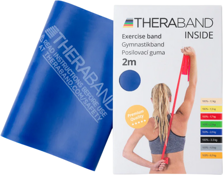 Theraband Inside posilovací guma modrá, extra silná 2 m