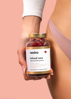 Venira intimal care - medvídci pro vaginální péči brusinka 60 ks