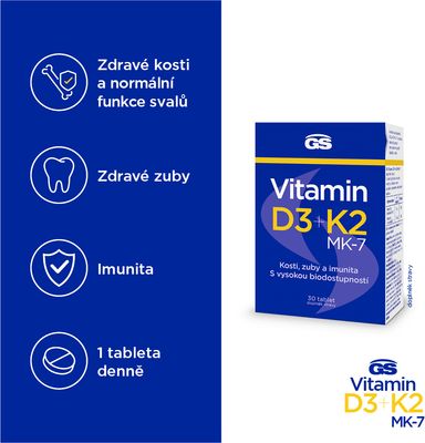 GS Vitamin D3+K2 30 tablet