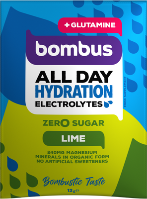 Bombus All day hydration drink glutamin Lime 12 g