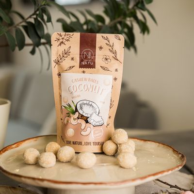 Natu Kokosové kuličky s kešu krémem 70 g