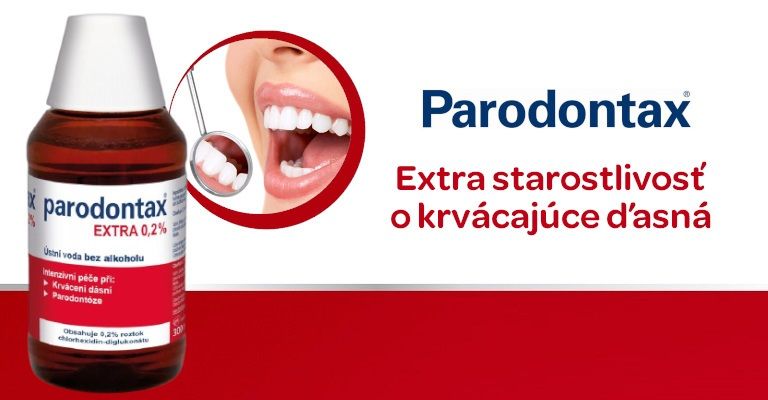 krvácení dásní, parodontax, ústní voda pro zdravé dásně