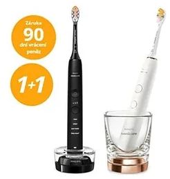 Philips Sonicare Sonické zubní kartáčky 9000 DiamondClean HX9914/69 1+1 černý a rosegold