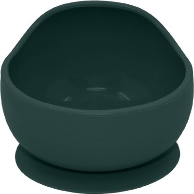 Petite&Mars Set jídelní silikonový TAKE&MATCH, Misty Green - Intense Ochre 6m+, 4 ks