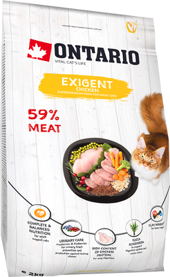 Ontario Krmivo Cat Exigent 2 kg