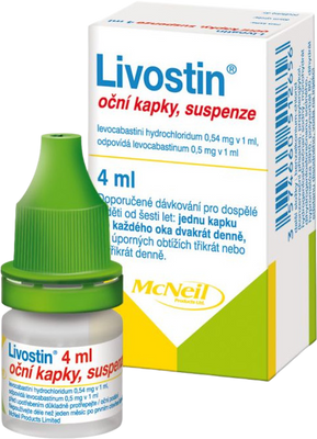 Livostin 0.5 mg/ml oční kapky 4 ml