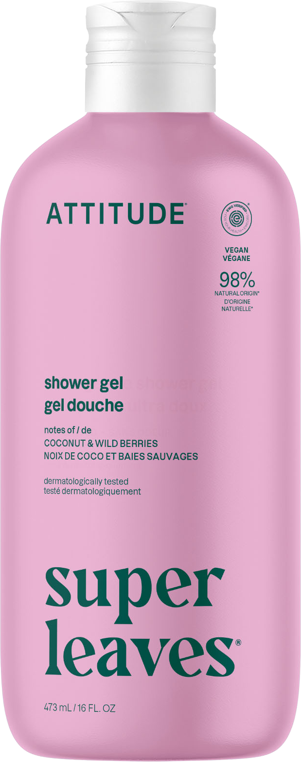 Attitude Super leaves sprchový gel - kokos a lesní plody 473 ml